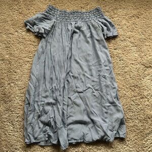 Off the shoulder stripped dress